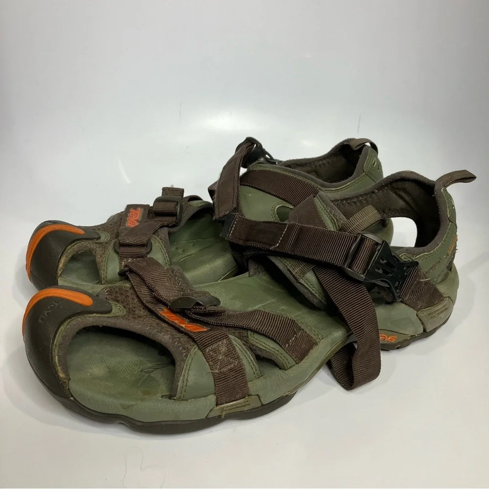 Teva Karnali wraptor sandals green brown mens size 13 casual‎ hiking